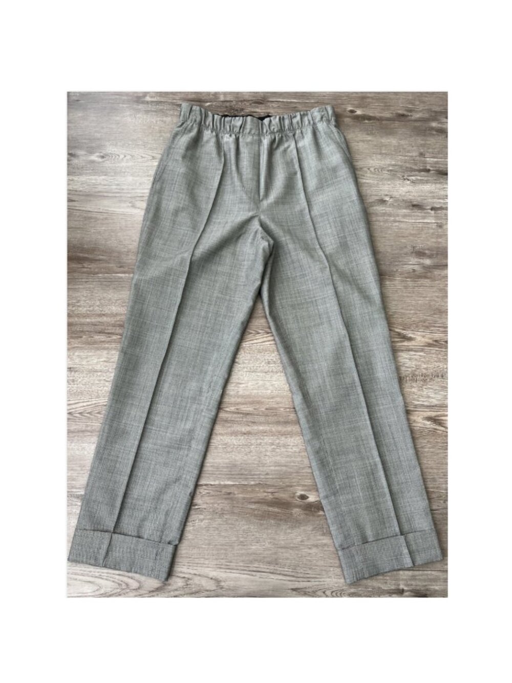 Helmut Lang Pull On‎ Pants Womens 6 Gray Wool Mohair Blend Ankle Length